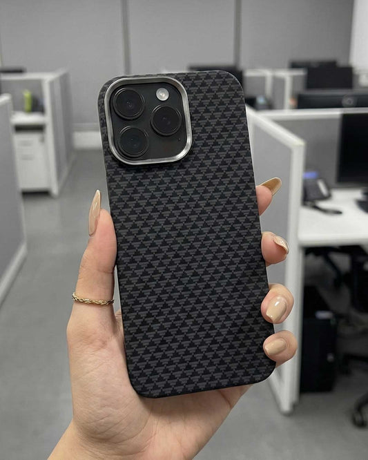Pitakuka Ultra-Slim Tactile Woven Case for iPhone 16 Pro Max - Dark Grey