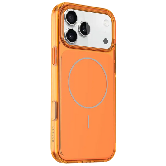 Levelo Opulent Crystal Shield MagSafe Case for iPhone 17 Pro Max - Orange - TecHub