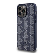 Blue Lacoste hard PC leather case for iPhone 16 Pro Max with Lacoste monogram design, crafted by TecHub.