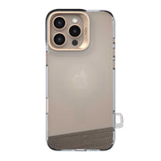 TecHub Kajsa Trans-Shield Lumber Back Case for iPhone 15 Pro Max in light gold with MagSafe, showcasing a sleek protective design.