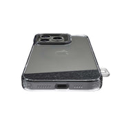 TecHub Kajsa Trans-Shield Lumber Back Case for iPhone 16 Pro Max in silver, featuring a wood grain design and durable protection.