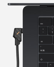 TecHub M07 Light Carbon 240W USB-C cable for fast charging and data transfer, 1.2 meters long with a sleek light carbon design.