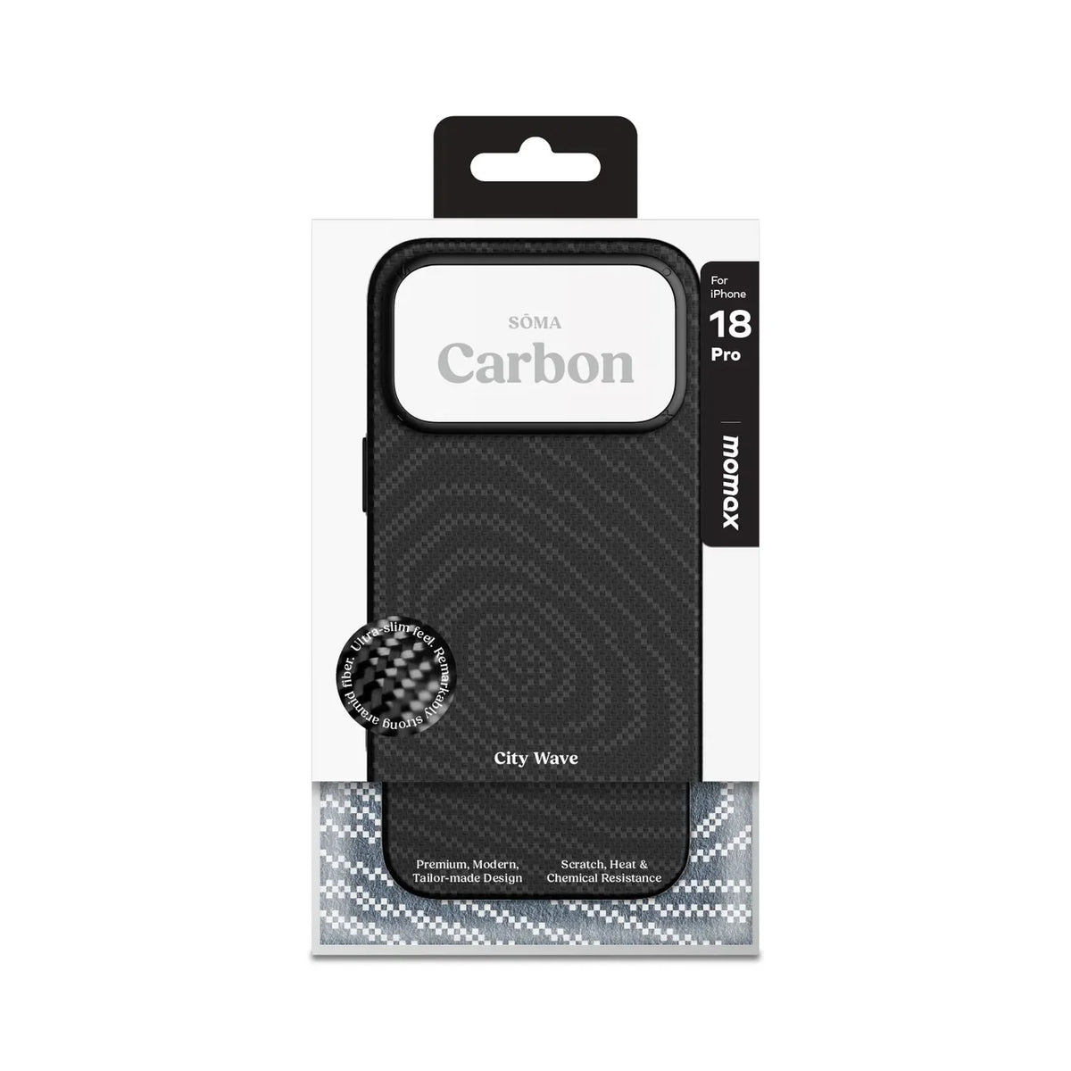 Sōma Carbon – City Wave Aramid Magnetic Case for iPhone 17/18 Pro Max