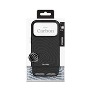 Momax Sōma Carbon City Wave Aramid magnetic iPhone 17/18 Pro Max case in black, showcasing sleek design and magnetic closure.