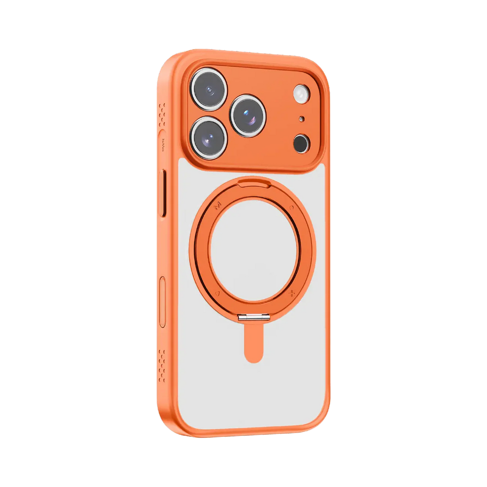 Momax CaseFORM Roller Magnetic iPhone 17 Pro Max case in orange, designed by TecHub with a sleek, protective build.