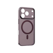 Momax Sōma Slim magnetic iPhone 17/18 Pro Max case in transparent dusky cherry, featuring a sleek ultra-thin design.