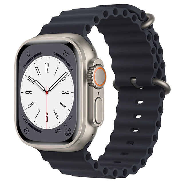 Alpine Silicone Hole Wavy Strap for Apple Watch 42/44/45/49 mm - TecHub