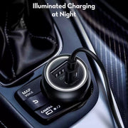 طقم شاحن سيارة RAVPower PD Pioneer بقدرة 30W ومنفذين، مع كابل Type-C وLightning - RP-VC015 - TecHub