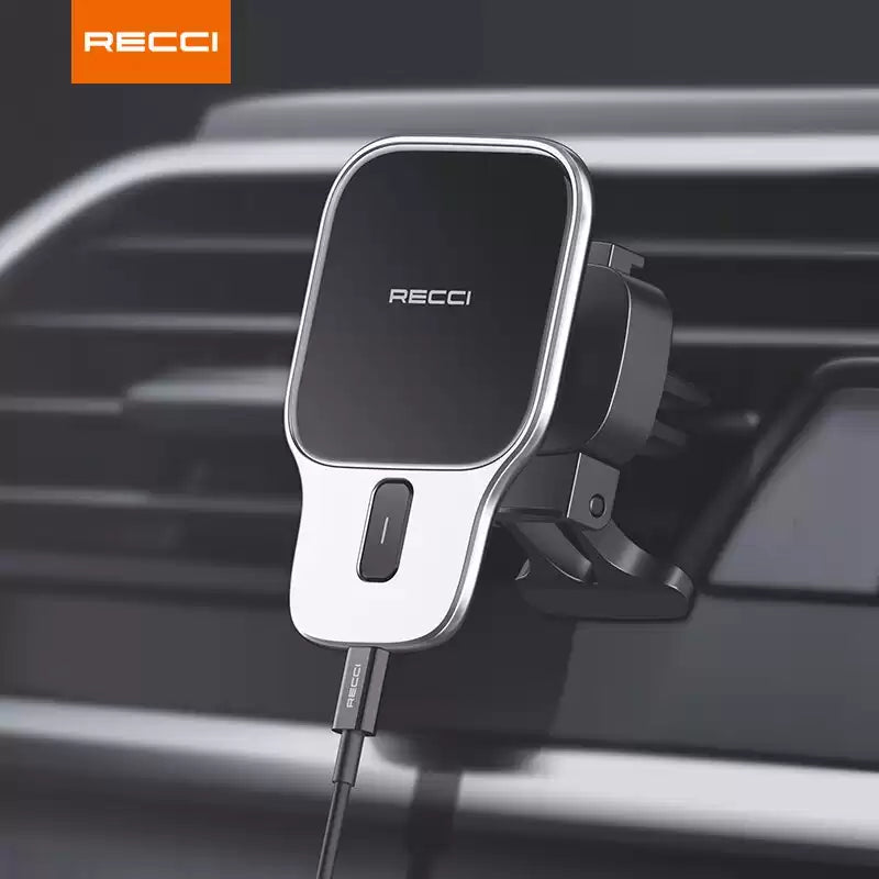 Recci 15W Magnetic Wireless Charger Car Holder for iPhone 12/13/14 Series - TecHub