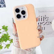 Luxury fluorescent jelly silicone case for iPhone 15 Pro series, bright translucent liquid silicone protective cover.