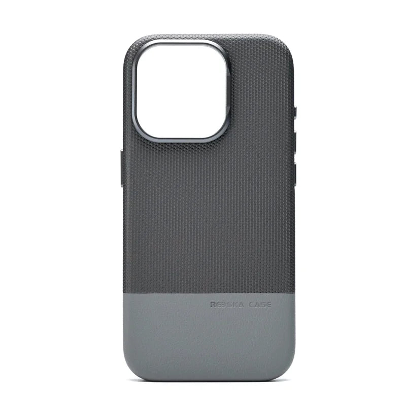 Luxury Alloy Lens MagSafe Leather Case for iPhone