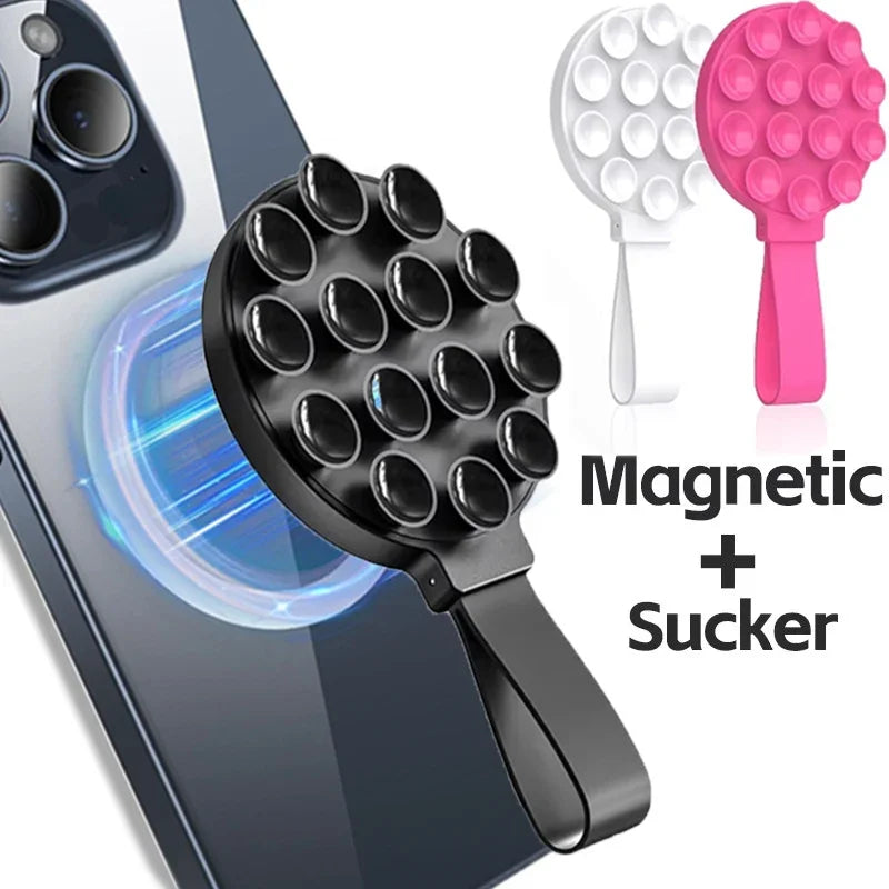 Silicone Magnetic Suction Phone Holder Mount Stand for iPhone