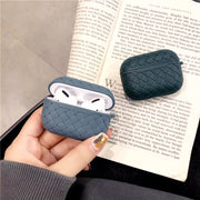 Silicone Weavy Braided AirPods case by My Store, showcasing the textured, colorful braided design and secure fit for AirPods.