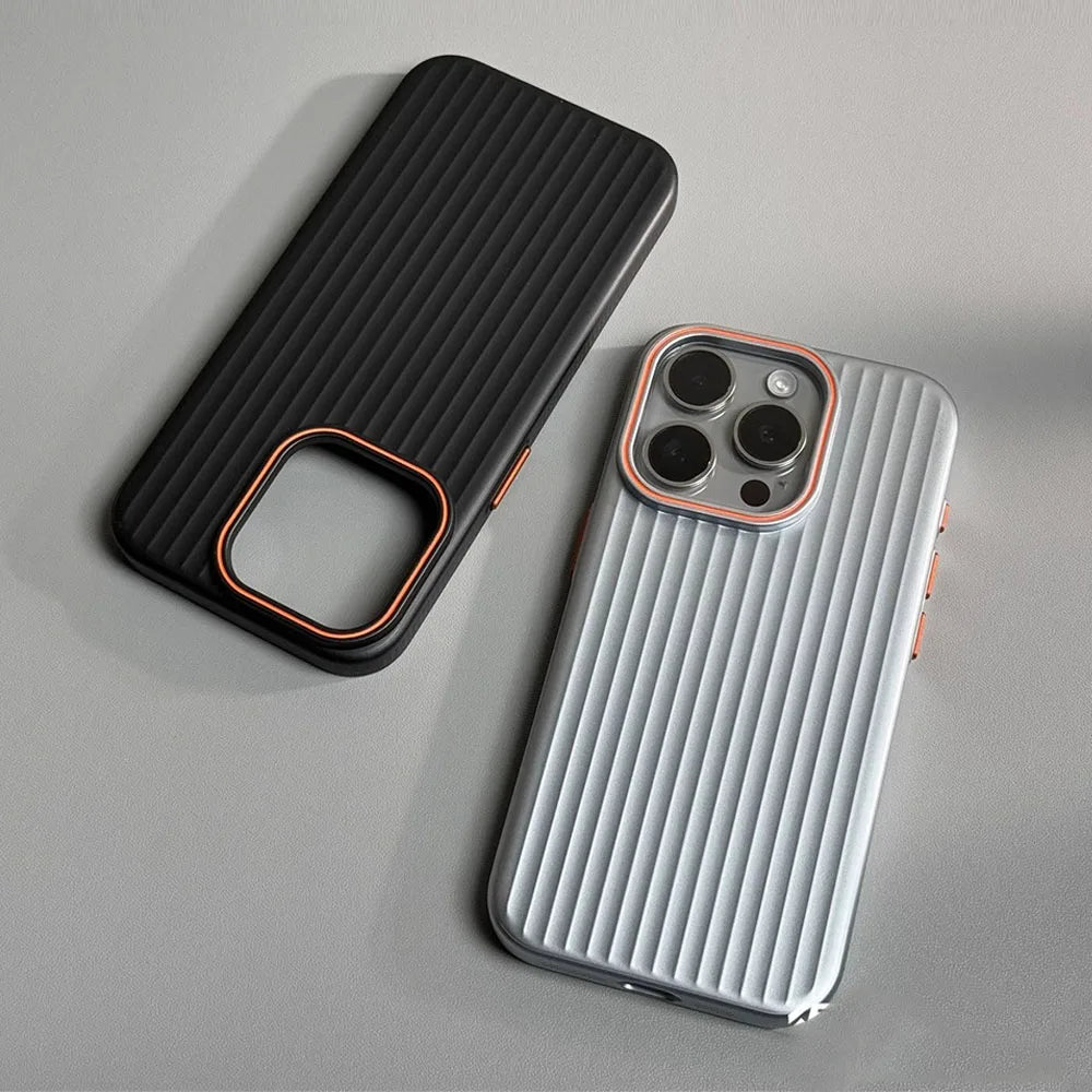 Metal Paint Matte Anti-fall Case for iPhone 15 Pro Max - Rose