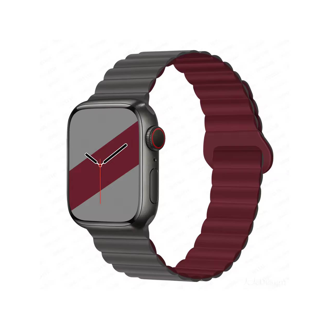 Silicone Loop Magnetic Strap For Apple Watch 42/44/45/46/49 mm