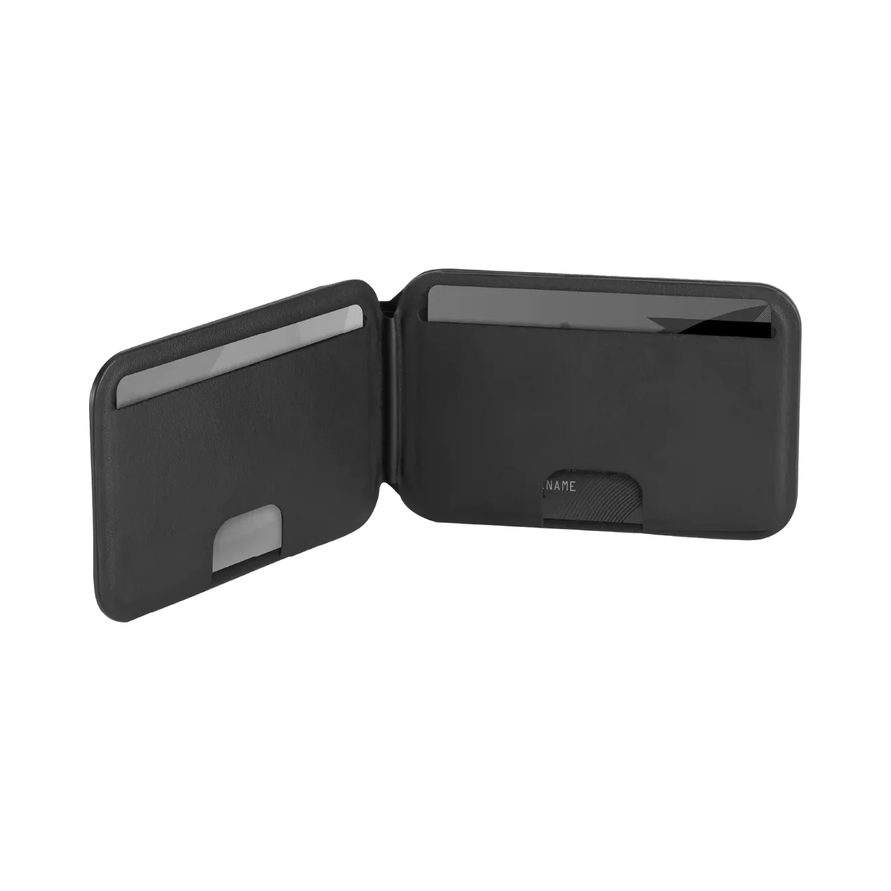 Momax 1-Wallet Magnetic Card Holder with Adjustable Stand - Black