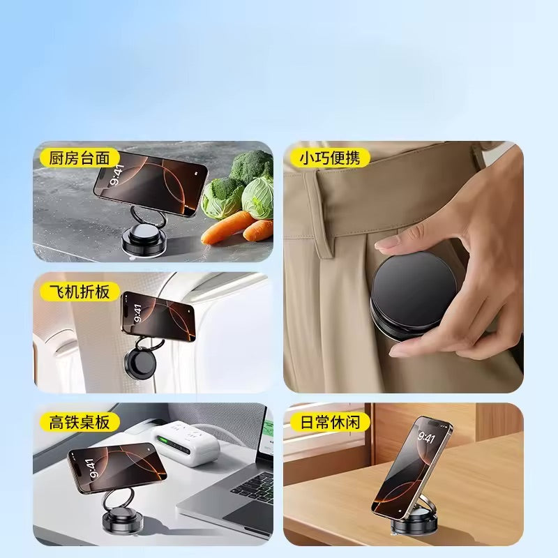 Magsafe Holder Suction Cup Phone Mount Adjustable Swivel Lock, for Your Car/Gym/Mirror
