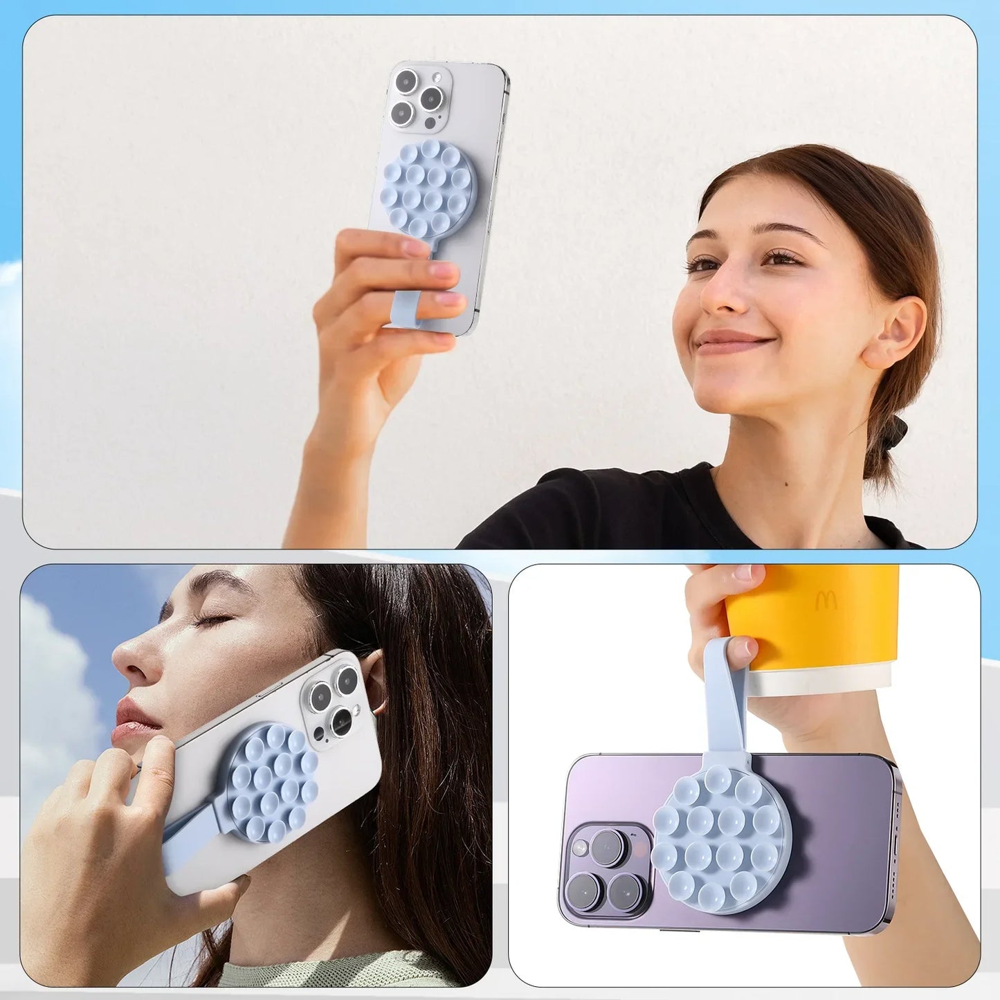 Silicone Magnetic Suction Phone Holder Mount Stand for iPhone