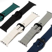 TecHub No Gaps Silicone Strap for Apple Watch 42-49mm, flexible and comfortable watch band shown in the image.