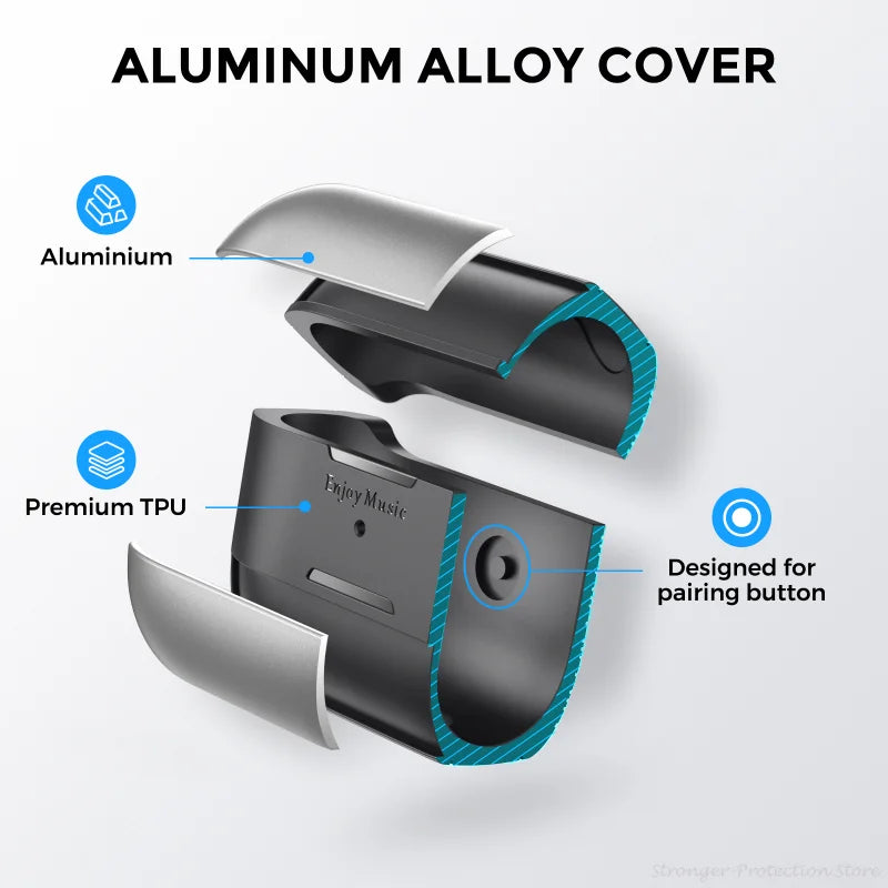 Lanex Alloy Metal Case For Airpods Pro 2 LB377 - TecHub