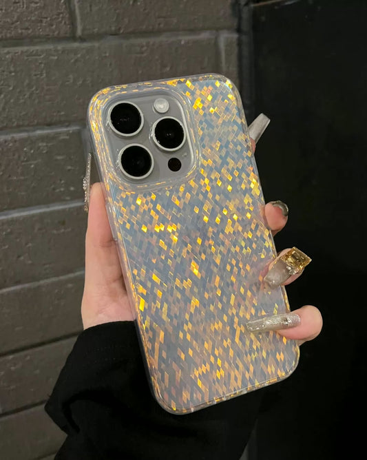 Luxury Electroplated Glitter Phone Case for iPhone 16 Pro Max - Clear