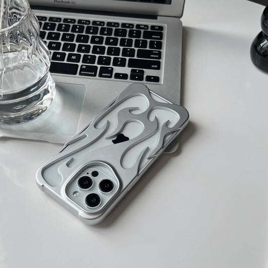 3D Flame Pattern Fashion Hollow Slim Case for iPhone