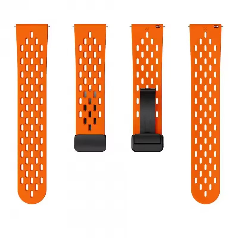 Magnetic Silicone Sport Strap Band for Apple Watch 42/44/45/46/49 mm - Orange