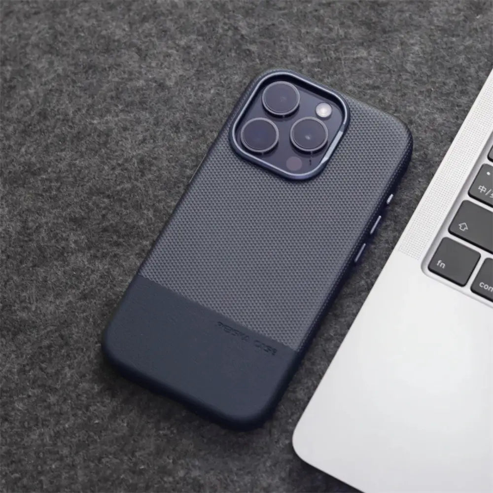 Luxury Alloy Lens MagSafe Leather Case for iPhone