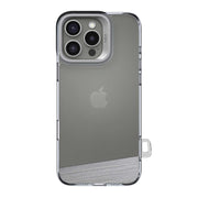 Silver Kajsa Trans-Shield Lumber Back Case for iPhone 16 Pro Max by TecHub, featuring a sleek, protective design with MagSafe compatibility.