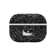 Black Swarovski Sparkling Diamonds case for AirPods Pro 1 & 2 by TecHub, featuring glittering crystal embellishments and a protective design.