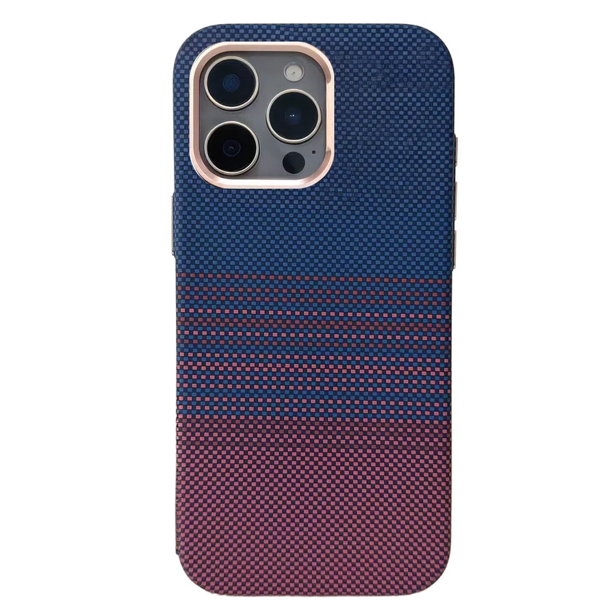 TecHub FreeAir MagSafe carbon premium design case for iPhone 16 Pro Max, featuring a sleek black carbon fiber pattern and precise cutouts.