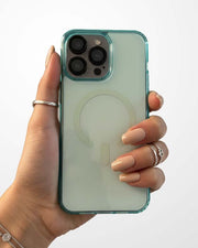 Colorful electroplated magnetic iPhone 14 Pro Max case by TecHub, showcasing vibrant, shiny finish and magnetic closure.