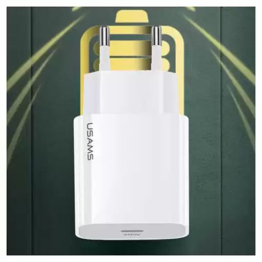 USAMS US-CC118 T34 20W PD Fast Charging Travel Charger - TecHub