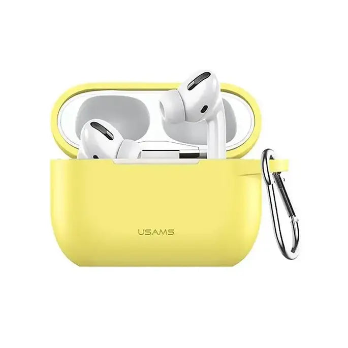 جراب USAMS US-BH569 من السيليكون فائق النحافة لحماية AirPods Pro - أصفر - TecHub