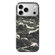 TecHub Snow Mountain Pattern MagSafe iPhone 17/18 Pro Max case with fiber-textured design, featuring a snowy mountain landscape.
