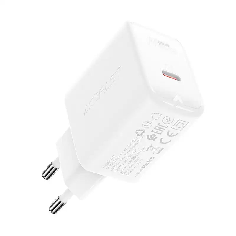 AceFast Wall Charger A21 GaN PD30W (1xUSB-C) Fast Charge - TecHub