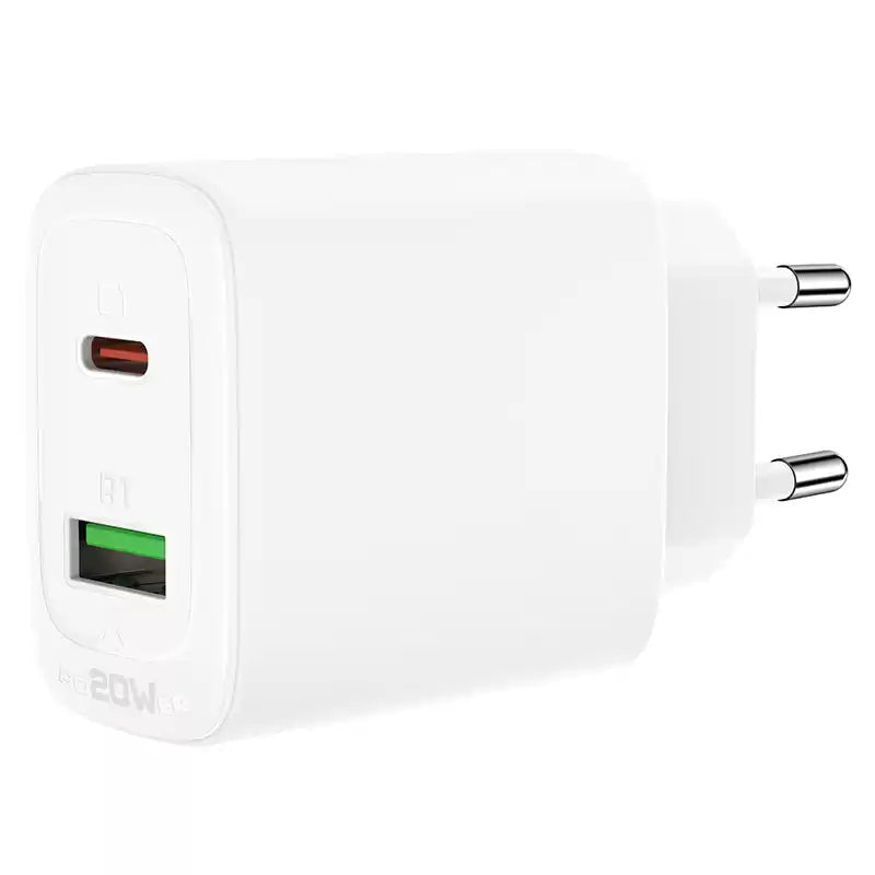 AceFast Wall Charger A25 PD20W (1xUSB-C+1xUSB-A) Fast Charge - TecHub