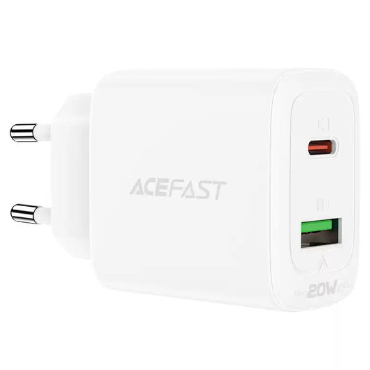 AceFast Wall Charger A25 PD20W (1xUSB-C+1xUSB-A) Fast Charge - TecHub