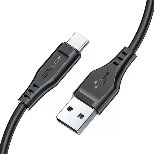 AceFast Charging Data Cable C3-04 USB-A to USB-C - 1.2 M - Black - TecHub