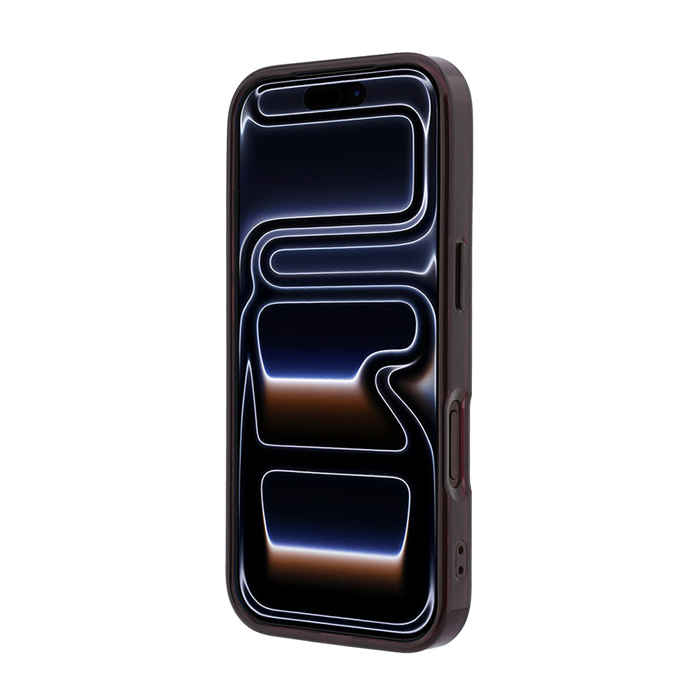 BMW Original Licensed MagSafe Case Metal Button Design, Frosted IML Printed Cover for iPhone 17/18 Pro Max - Burgundy