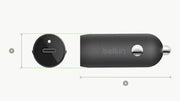 شاحن سيارة Belkin BoostCharge بقدرة 18W مع كابل USB-C إلى Lightning - TecHub