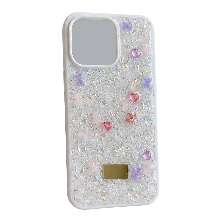 TecHub Swarovski luxury bling glitter diamond phone case for iPhone 15, featuring sparkling crystal embellishments and protective design.