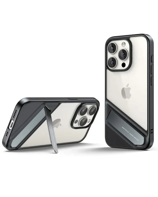 UGREEN Kickstand Protective Case for iPhone 15 Pro Max - Clear Black