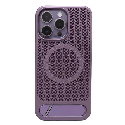 Heat Dissipation Shockproof Magnetic Mesh Phone Holder Invisible Stand for iPhone 14 Pro Max - Purple - TecHub