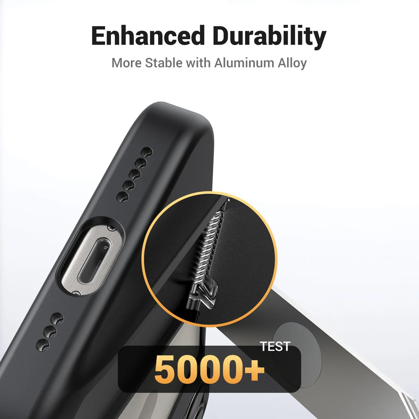 UGREEN Kickstand Protective Case for iPhone 15 Pro Max - Clear Black
