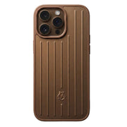 TecHub vertical striped luggage-style case for iPhone 14 Pro with full coverage and durable design.