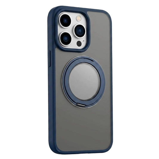 TecHub Luxury Magnetic Matte MagSafe Case for iPhone 15 Pro Max in blue, showing smooth matte finish and magnetic attachment.