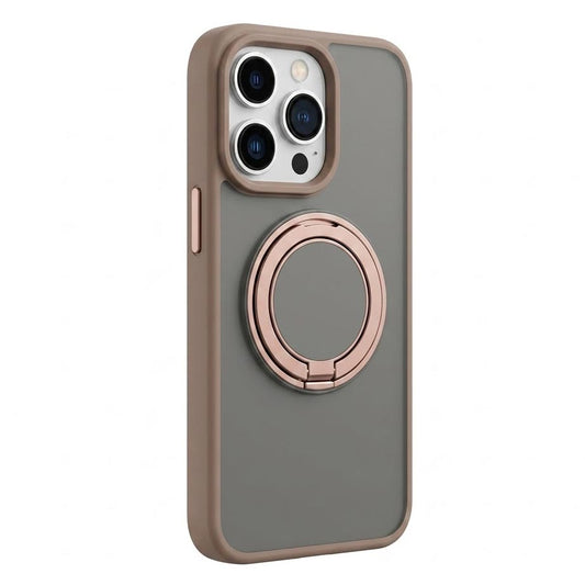 TecHub Luxury Magnetic Stand Matte MagSafe iPhone 16 Pro Max case in Desert Titanium showing sleek matte finish and magnetic stand feature.