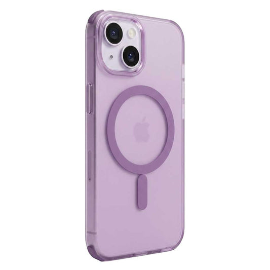 Pink TecHub iPhone 15 bumper case with brushed TPU finish, designed for MagSafe compatibility and protection.