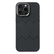 TecHub MagSafe iPhone 16 Pro Max case with grey carbon fiber design showing slim, protective cover with magnetic alignment.